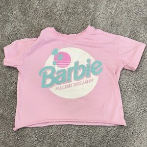 Barbie Pink Tee with Teal & White Malibu Graphic - 5T